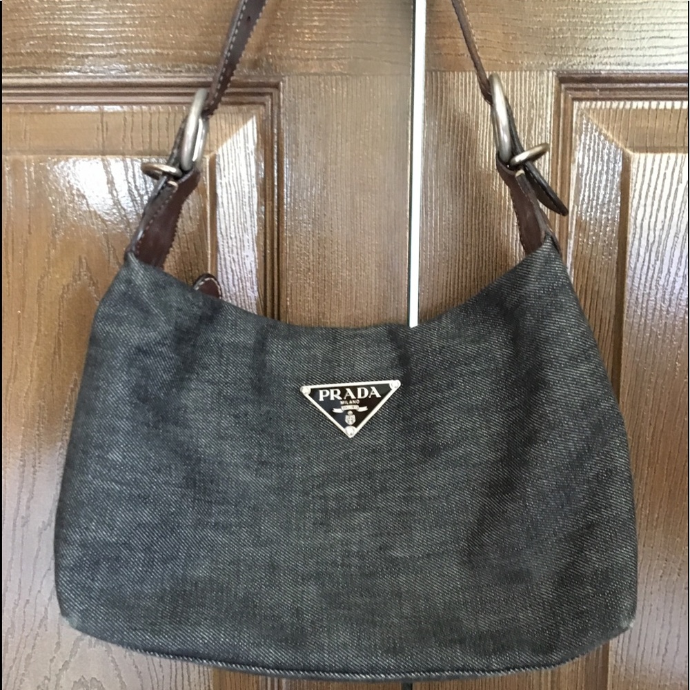 Prada Authentic Black denim bag